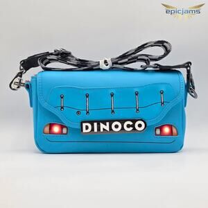 Loungefly Disney Pixar Cars Lightning McQueen Dinoco Light-Up Crossbody Bag New